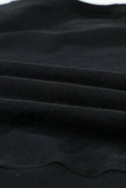 Raglan Patchwork Sleeve Pullover Sweatshirt