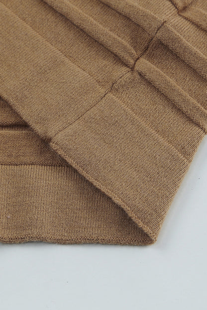 Cárdigan de punto acanalado con frente abierto 