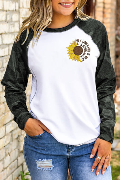 Crewneck Camo Print Long Sleeve Sweatshirts