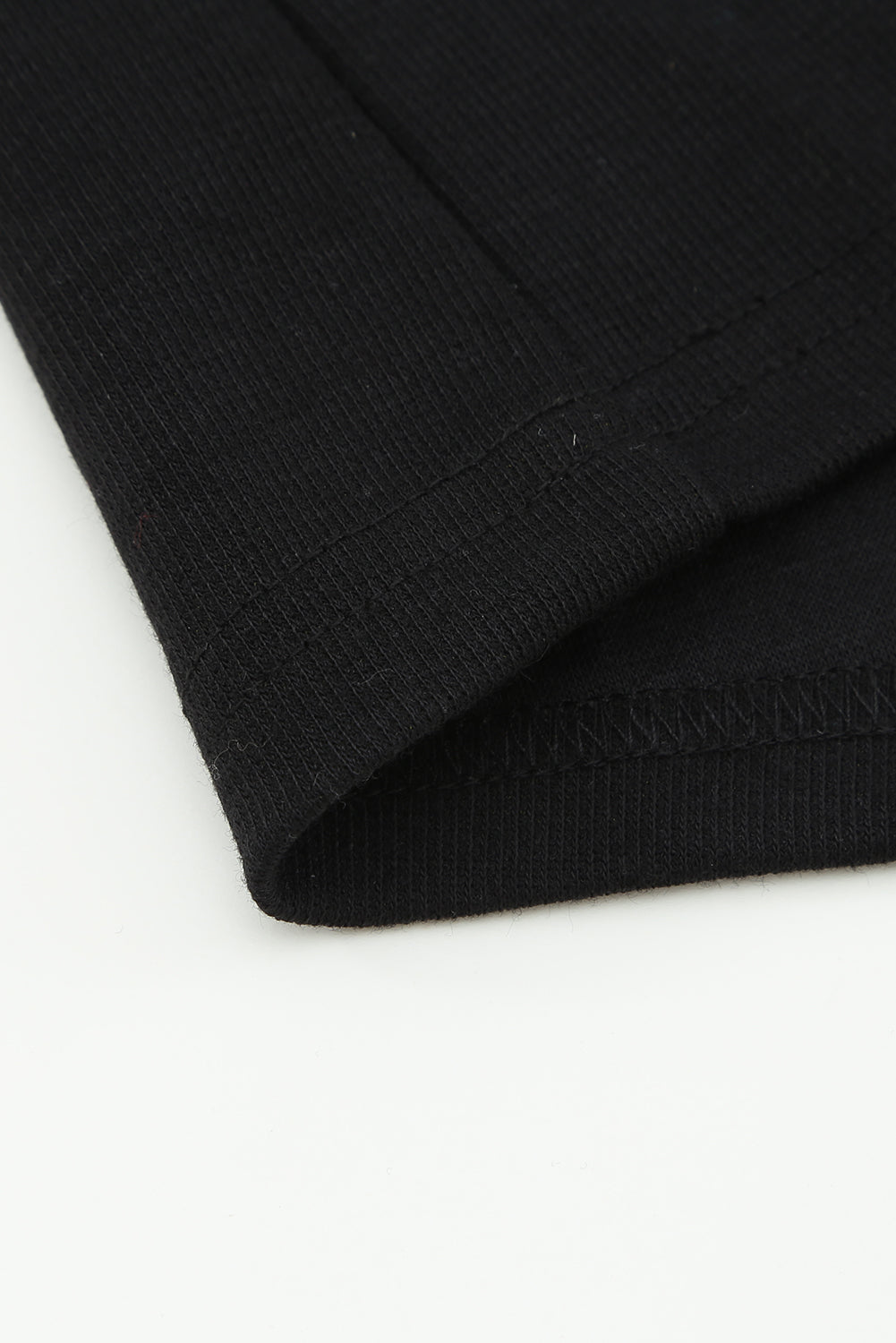 Ensemble deux pièces haut à manches tombantes et short en tricot côtelé gris