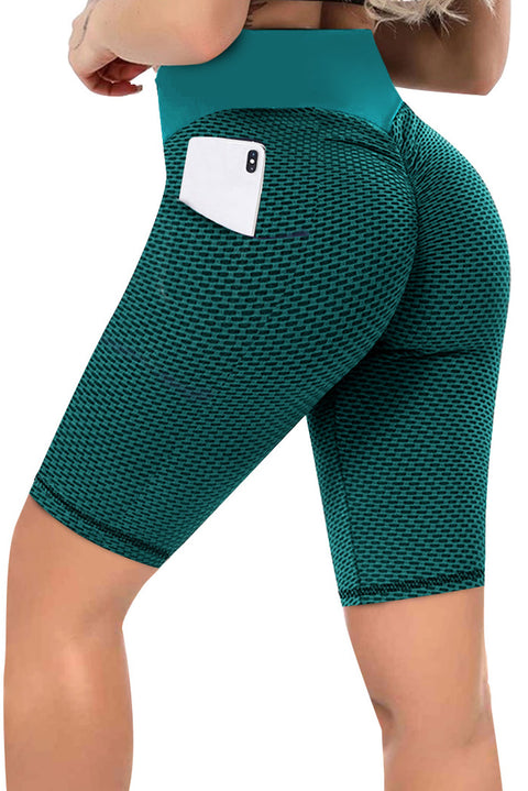 Side Pockets Ruched Butt Lifting Yoga Shorts