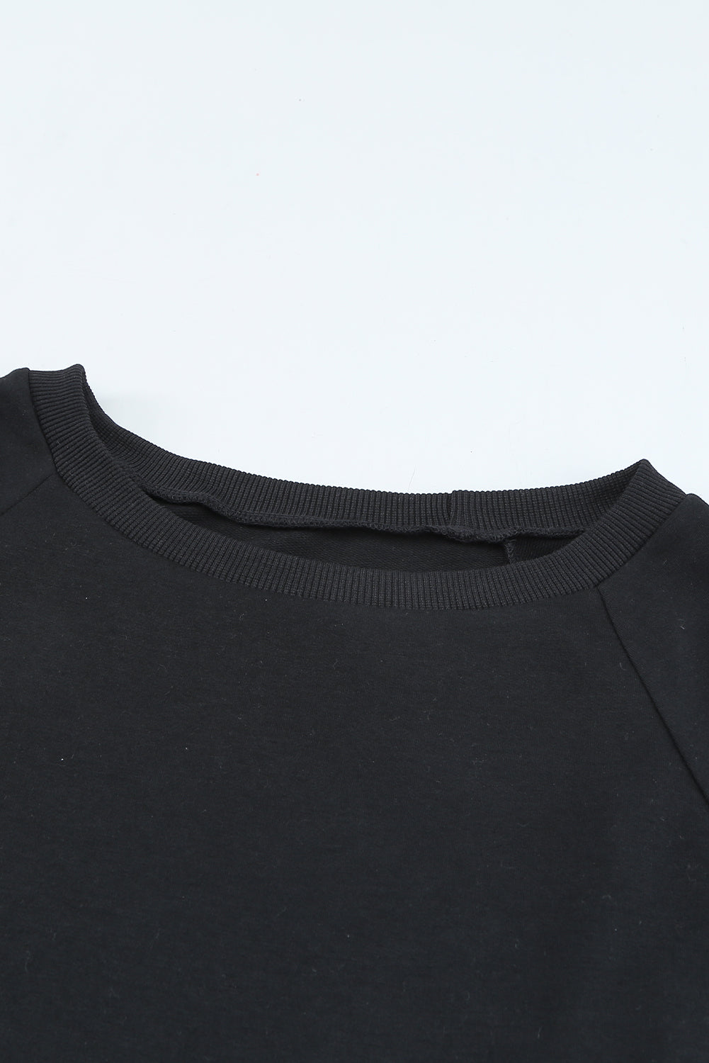 Sweat-shirt ras du cou uni coupe décontractée 