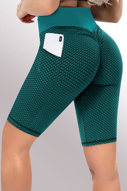 Side Pockets Ruched Butt Lifting Yoga Shorts