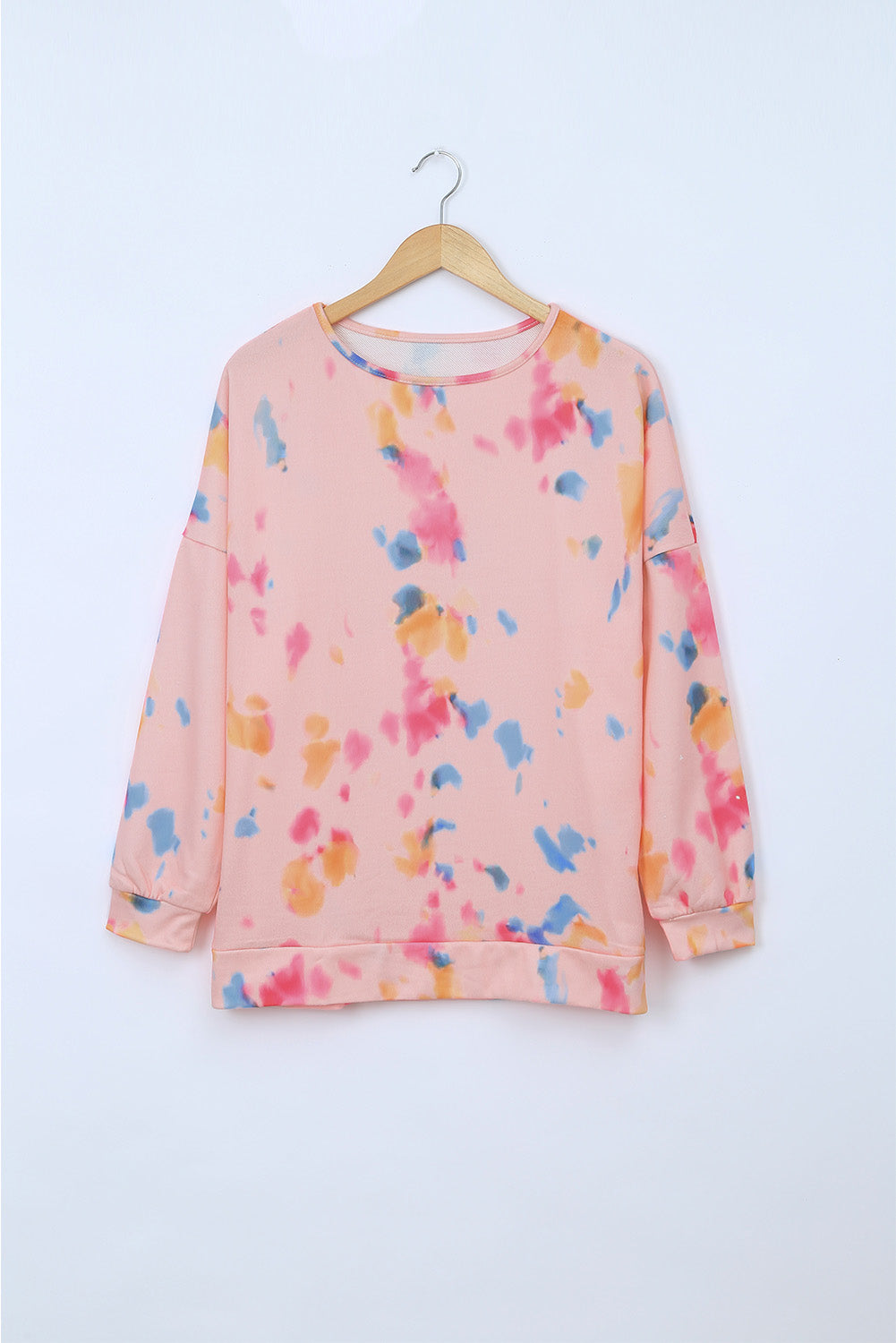 Top extragrande de manga larga con estampado de garabatos