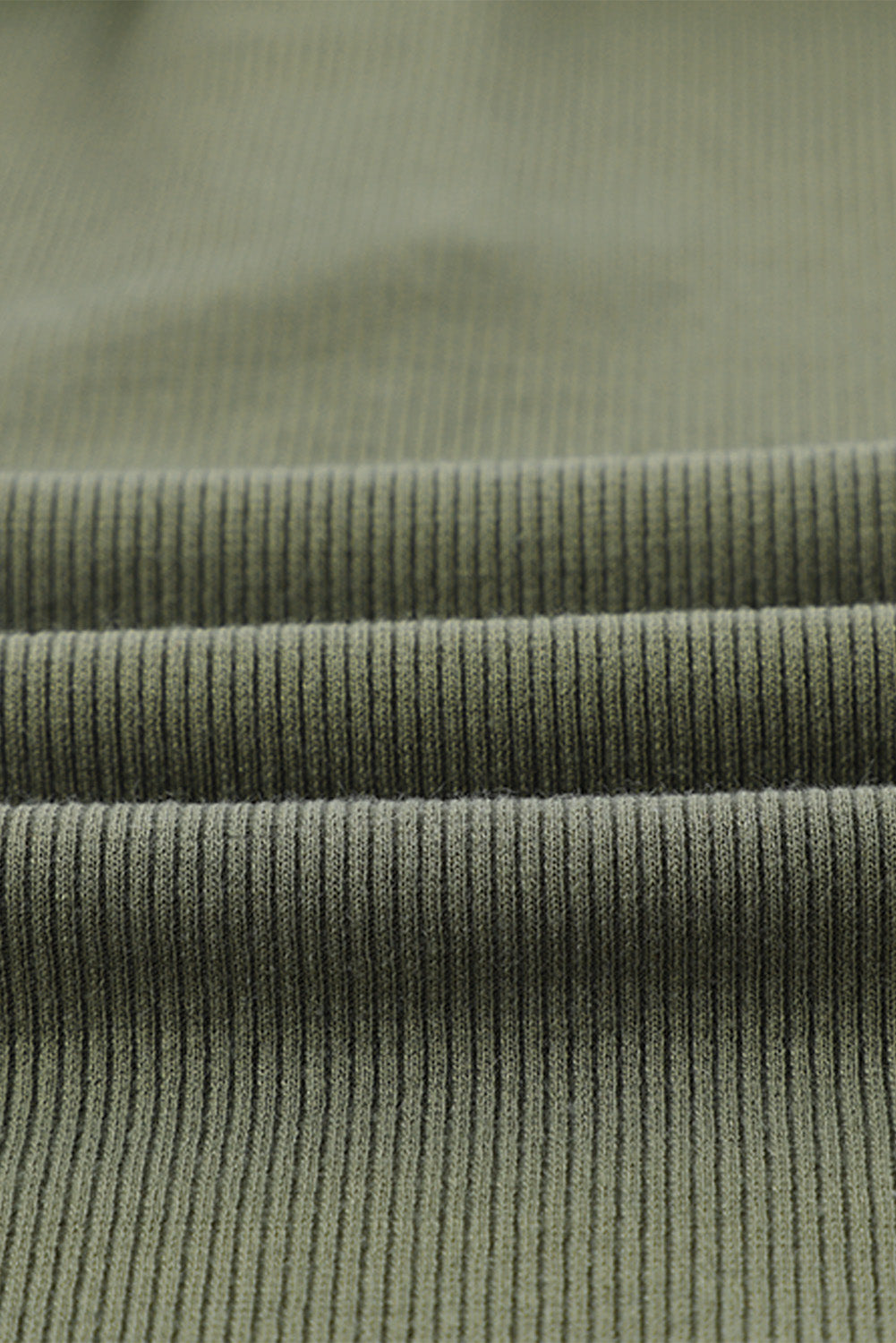 U Neck Button Knit Long Sleeve Top