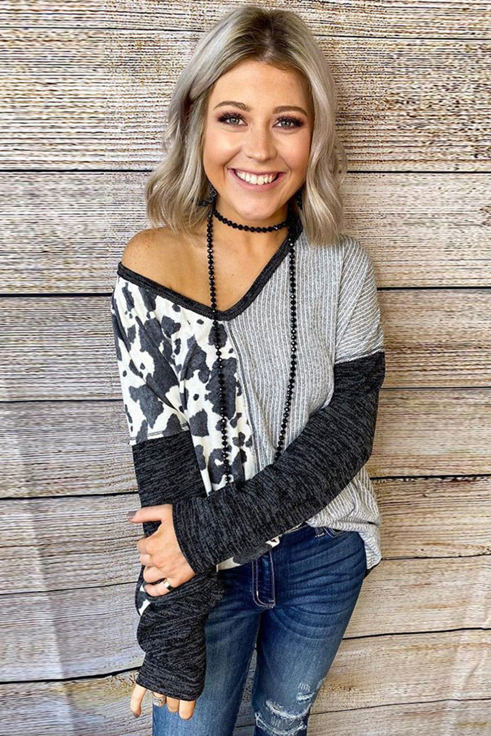 Chemisier à pois et blocs de couleurs