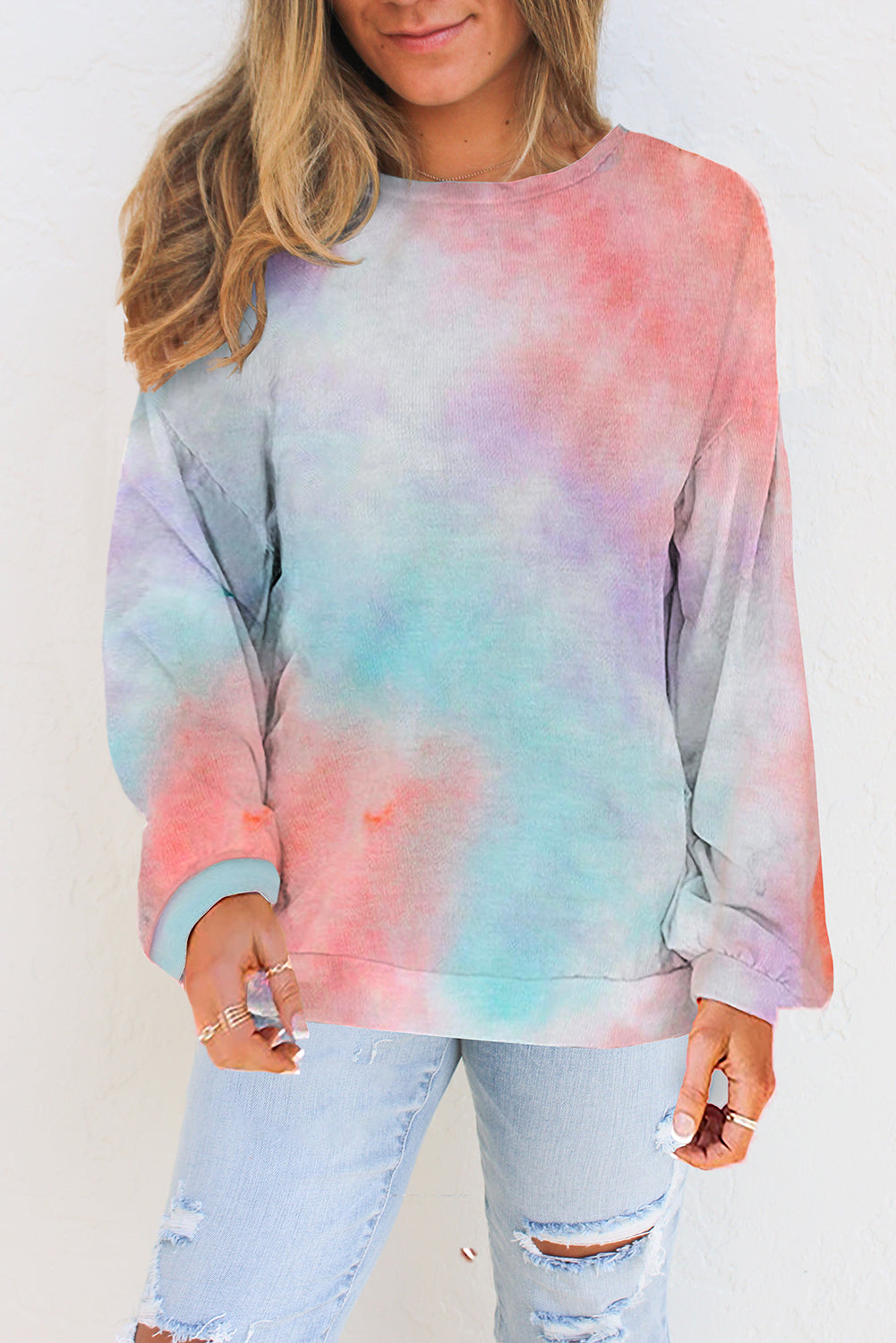 Sweat-shirt en tricot tie-dye 