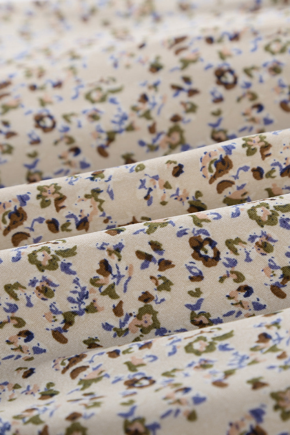 Graceful Elastic Waist Ruffled Floral Dress