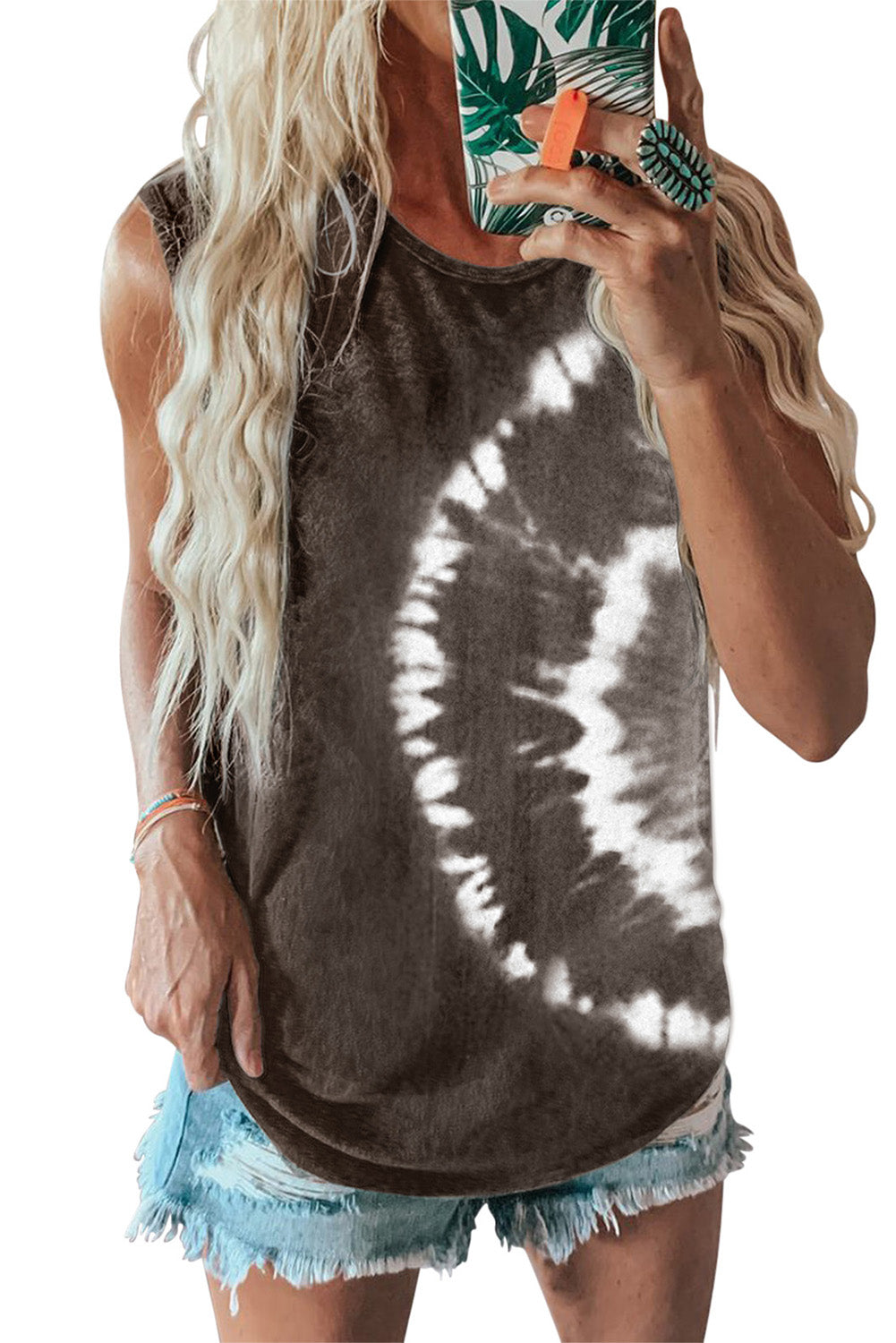 Camiseta sin mangas tie-dye