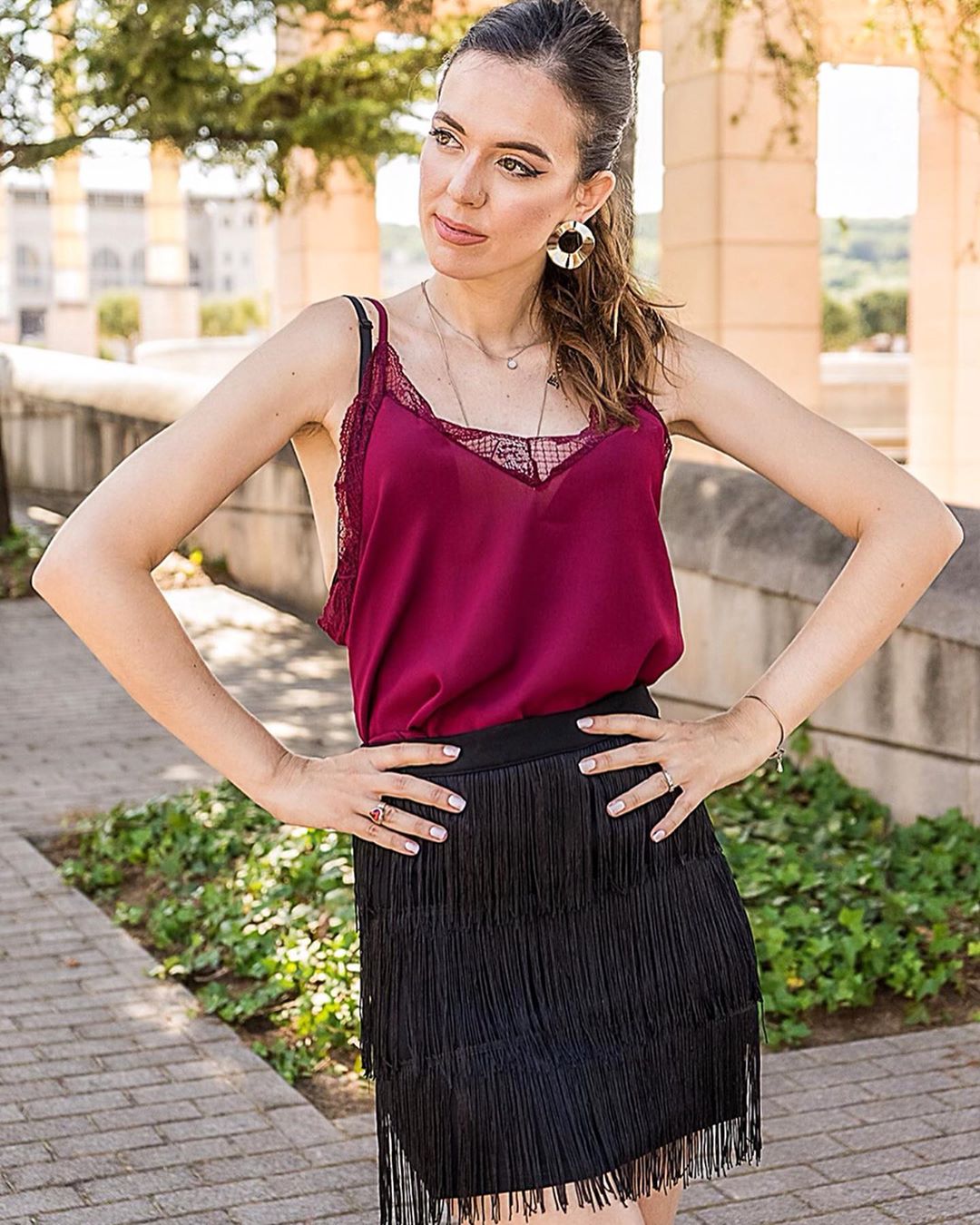 Camiseta sin mangas de encaje Delicate Balance