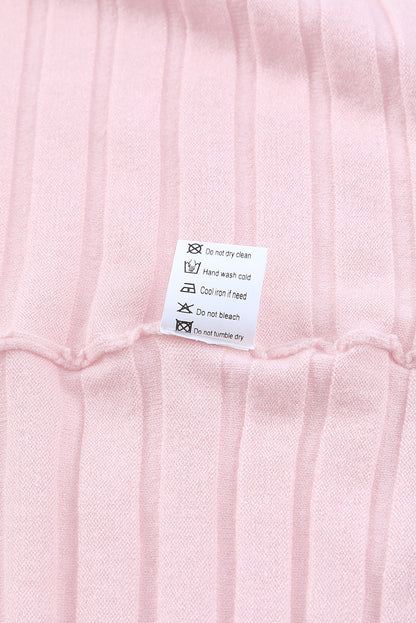 Cárdigan de punto acanalado con frente abierto 