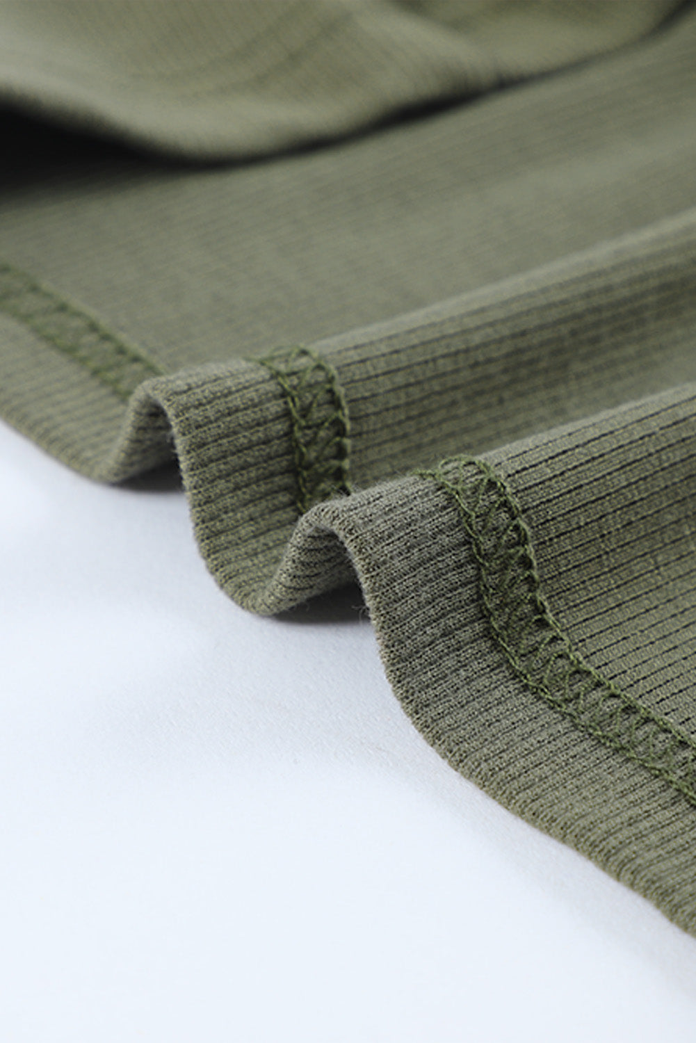 U Neck Button Knit Long Sleeve Top