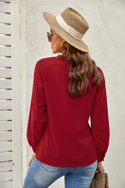 Lace Crochet Buttoned Long Sleeve Shirt