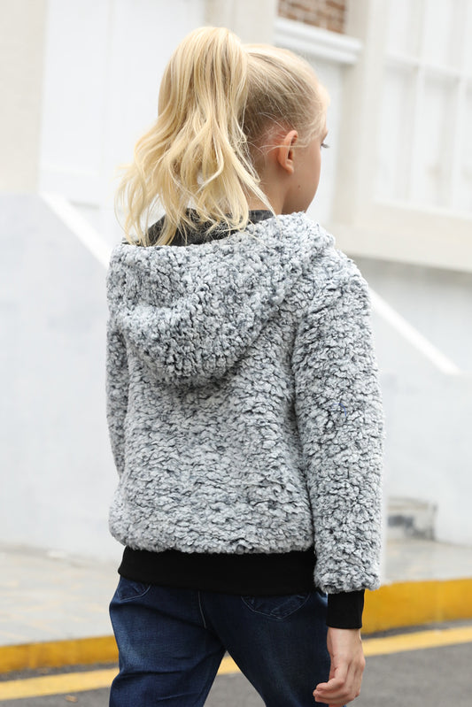 Girls' Faux Fur Bomber Jacket