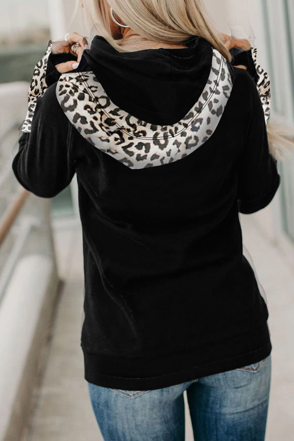 Sweat à capuche avec trou pour le pouce Double Hoods