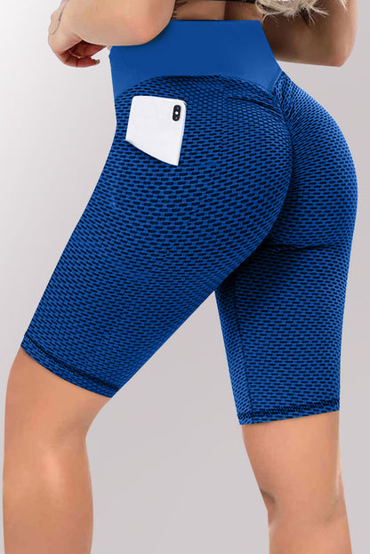 Side Pockets Ruched Butt Lifting Yoga Shorts