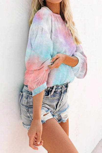 Sweat-shirt en tricot tie-dye 