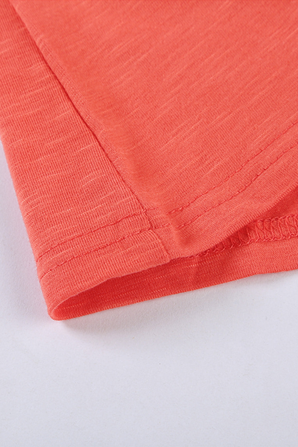 Distressed Crew Neck Leaves Pattern T-shirt