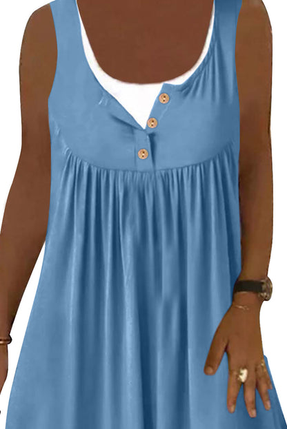 Mini-robe sans manches en deux pièces à volants 