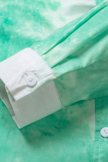 Whirlwind Tie Dye Button Shirt with Pocket
