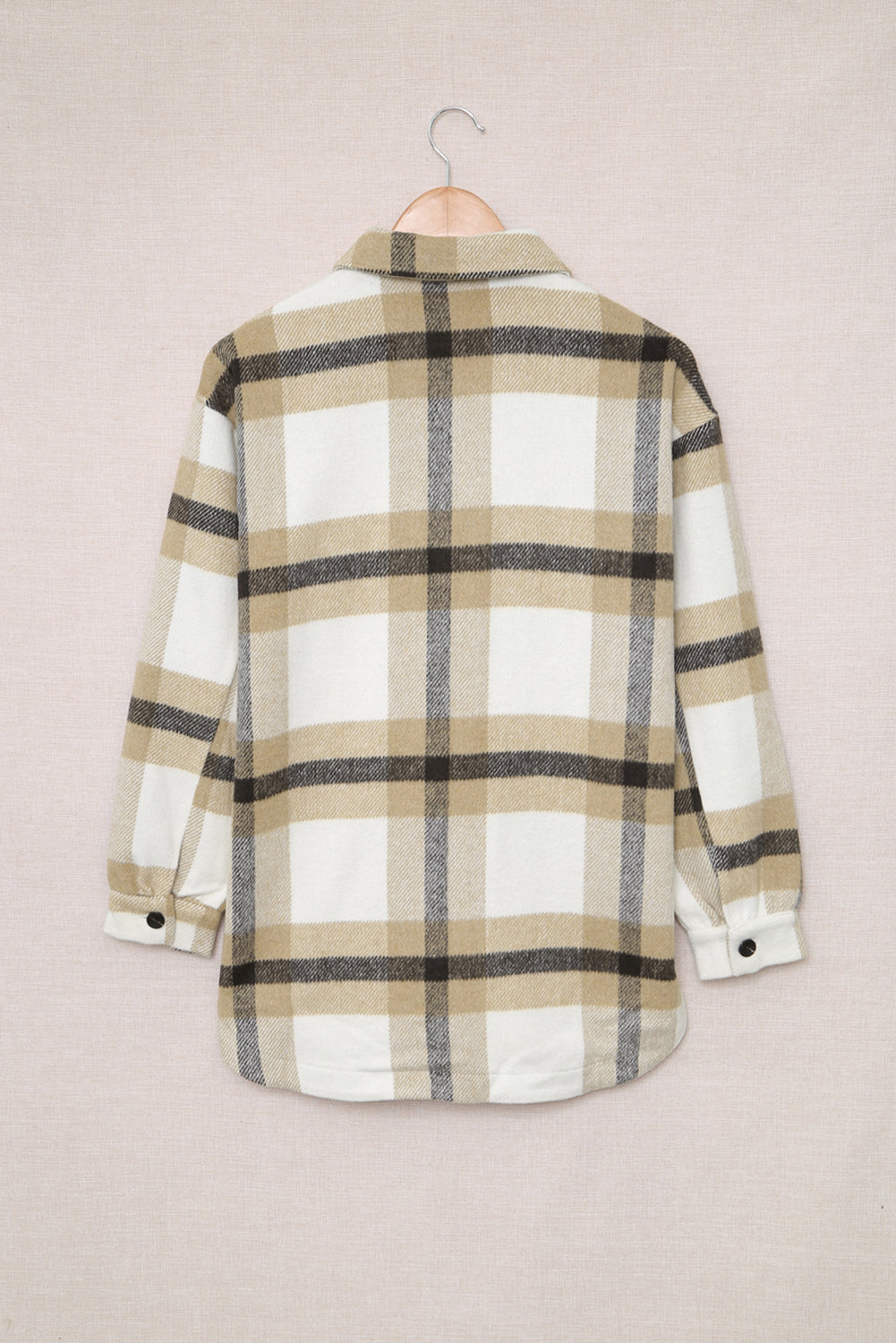 Veste à carreaux avec poche pour femme