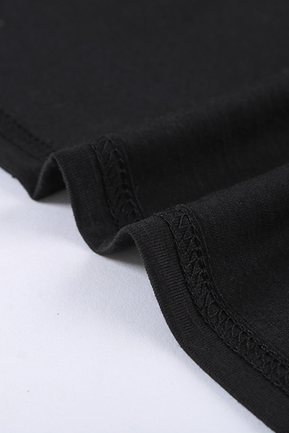 Distressed Crew Neck Leaves Pattern T-shirt