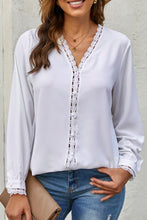 Lace Crochet Buttoned Long Sleeve Shirt