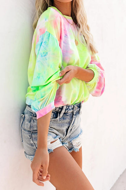 Sweat-shirt en tricot tie-dye 