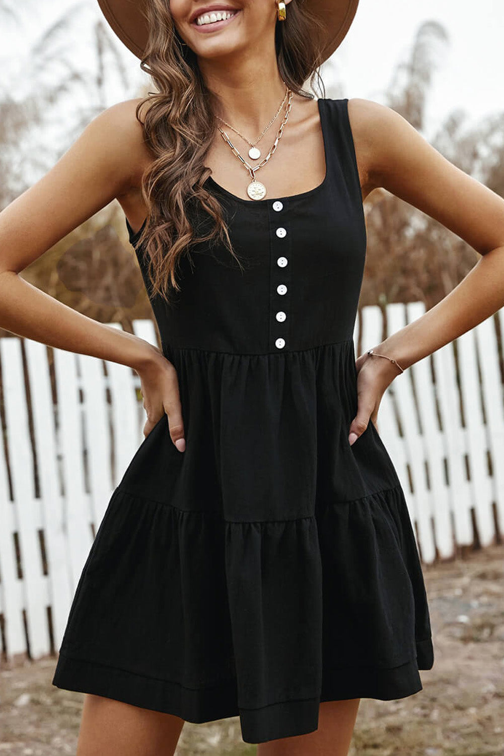 Tiered Ruffled Mini Dress