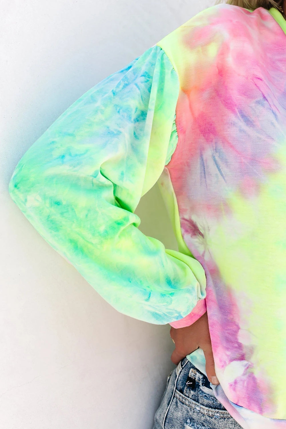 Sweat-shirt en tricot tie-dye 