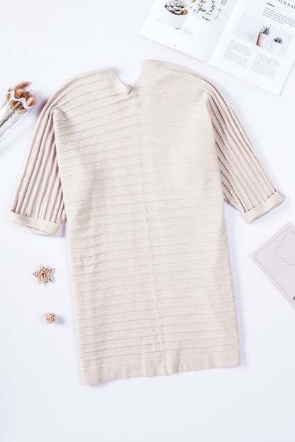 Cárdigan de punto acanalado con frente abierto 