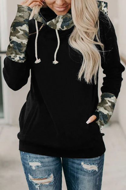 Sweat à capuche avec trou pour le pouce Double Hoods