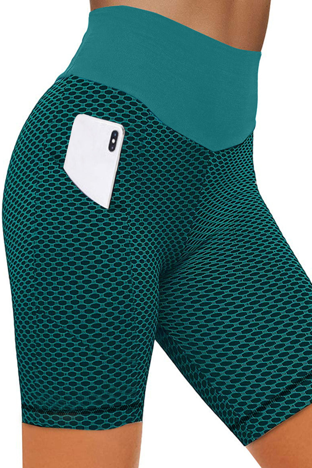 Side Pockets Ruched Butt Lifting Yoga Shorts