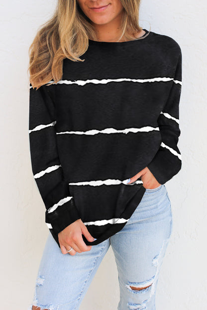 Haut à manches longues en tricot uni 