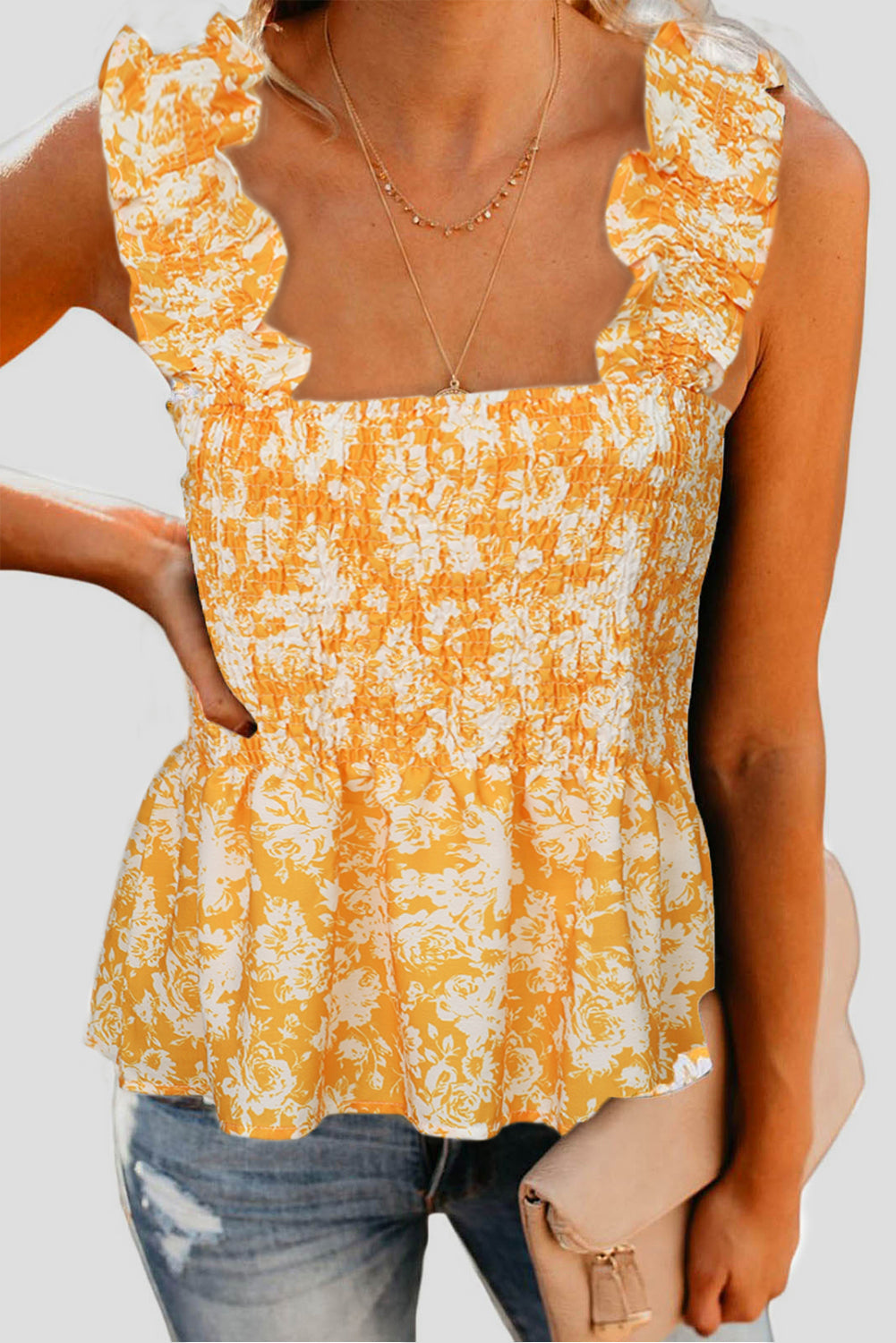 Floral Smock Tank