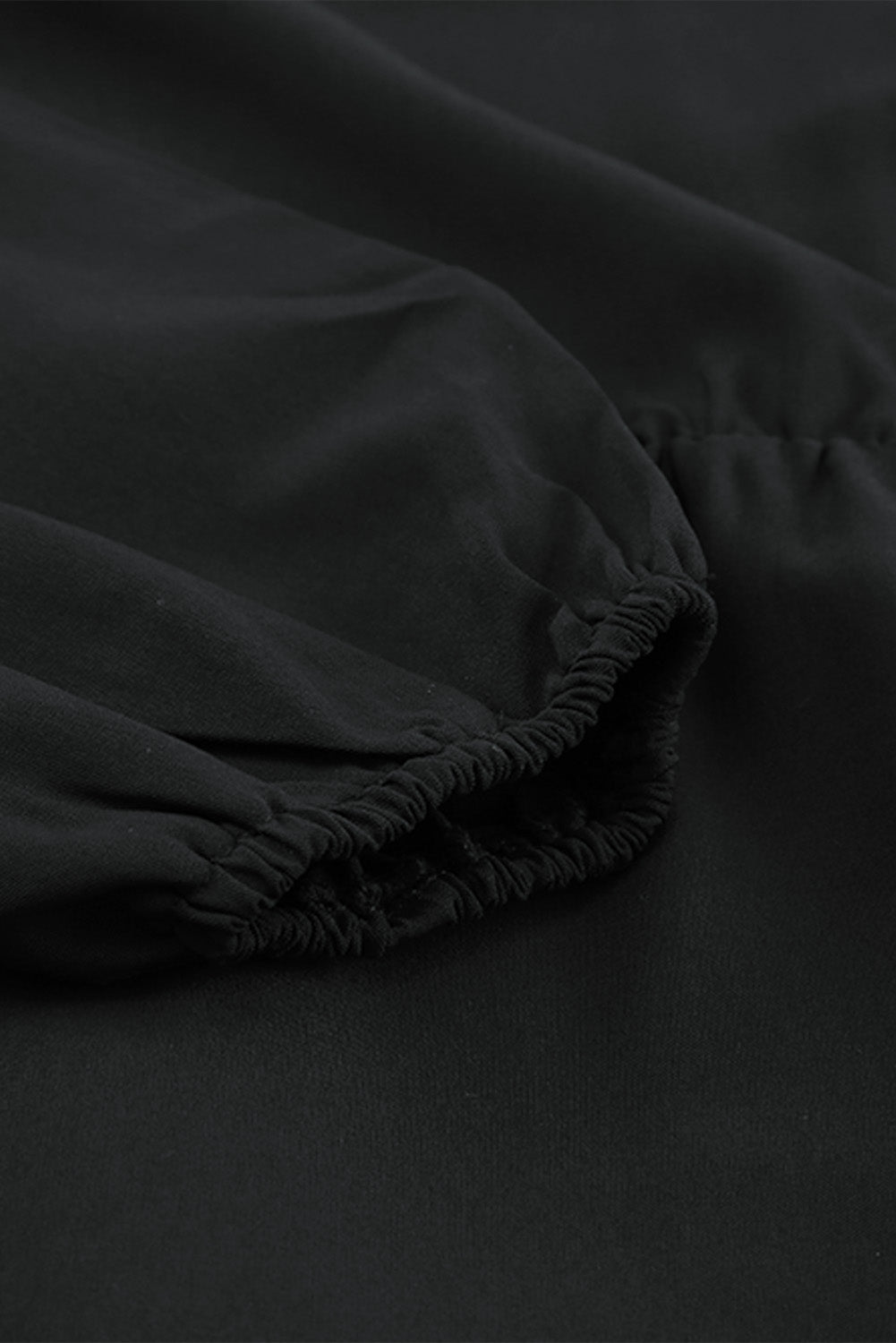 Khaki Bubble Sleeve Split Neck Ruffle Tunic Dress