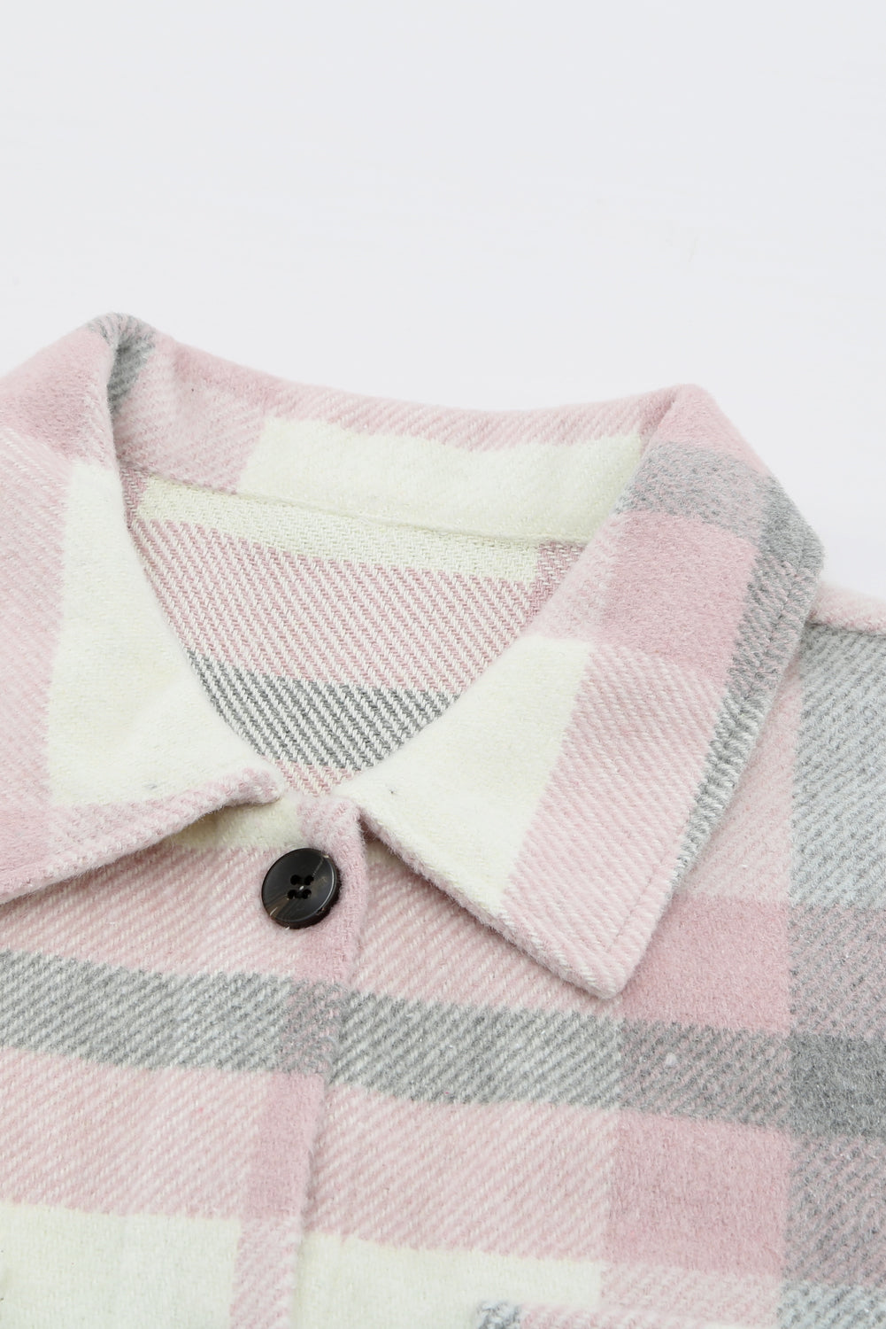 Veste à carreaux avec poche pour femme