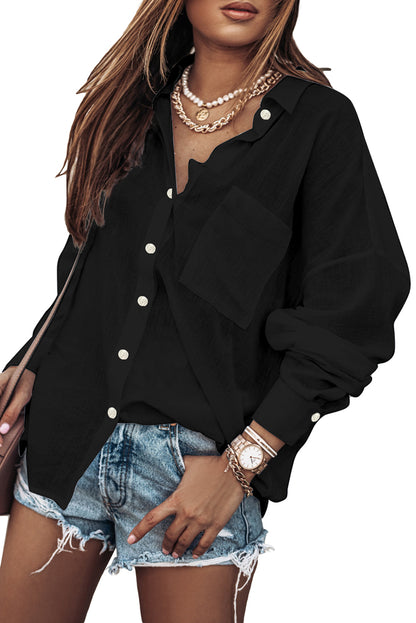 Camisa extragrande con botones boyfriend