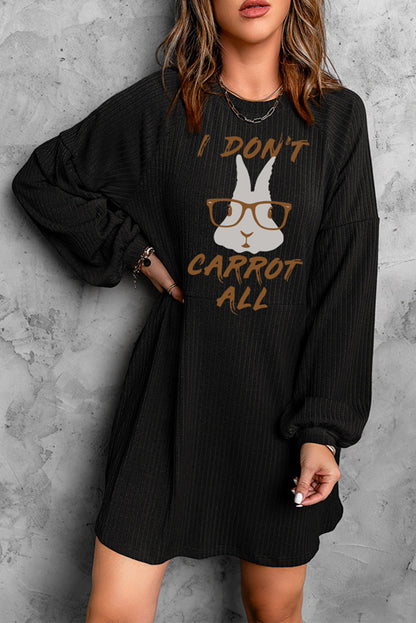 Robe en maille côtelée à col rond et taille empire