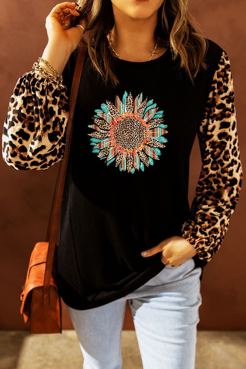 Top recto con estampado de leopardo Sweet Spot