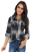 Plaid Button Shirt with Pockets