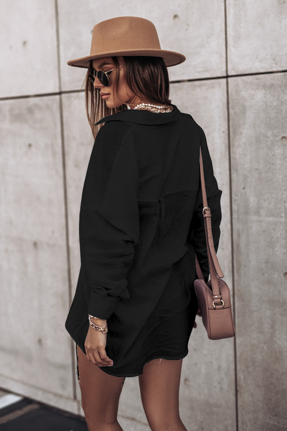 Camisa extragrande con botones boyfriend