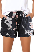 Floral Drawstring Waist Little Girls' Shorts with Pockets
