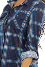 Plaid Button Shirt with Pockets