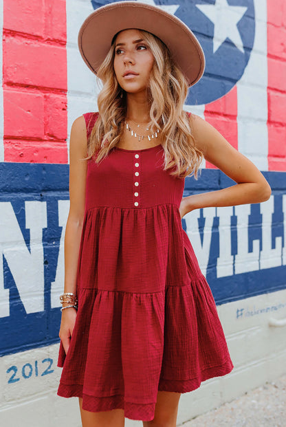 Tiered Ruffled Mini Dress