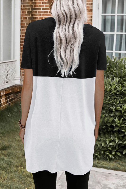 Mini-robe à poches colorblock 