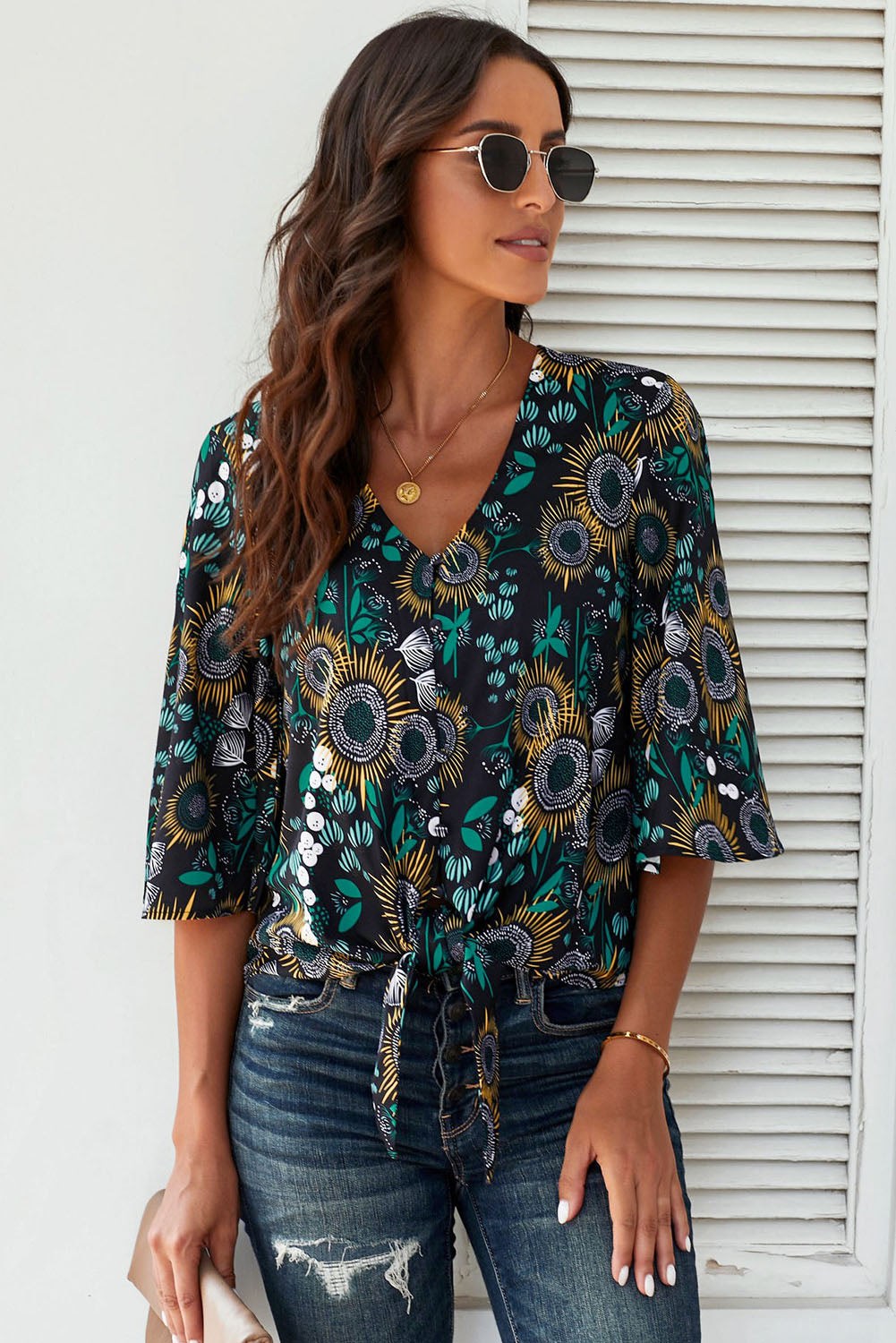 Button Tie Top