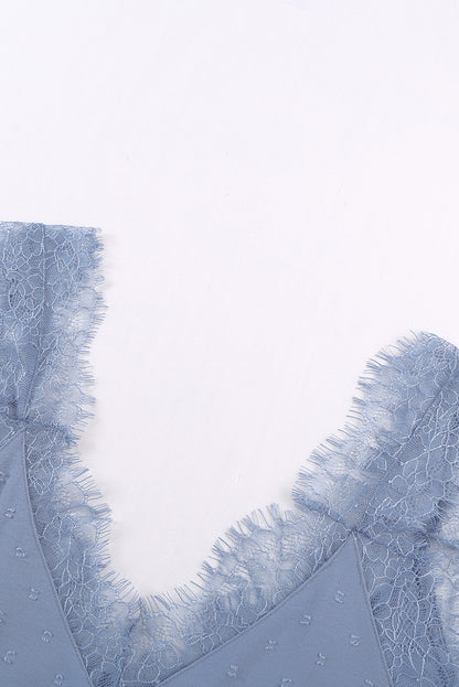 Débardeur camisole à col en V et cils