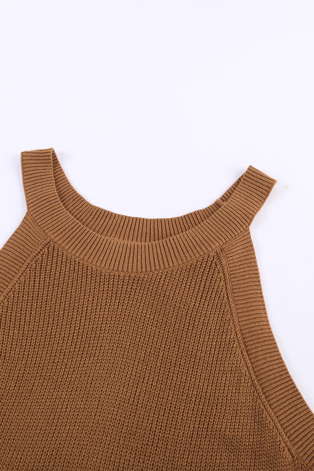 Débardeur slim en tricot côtelé uni 