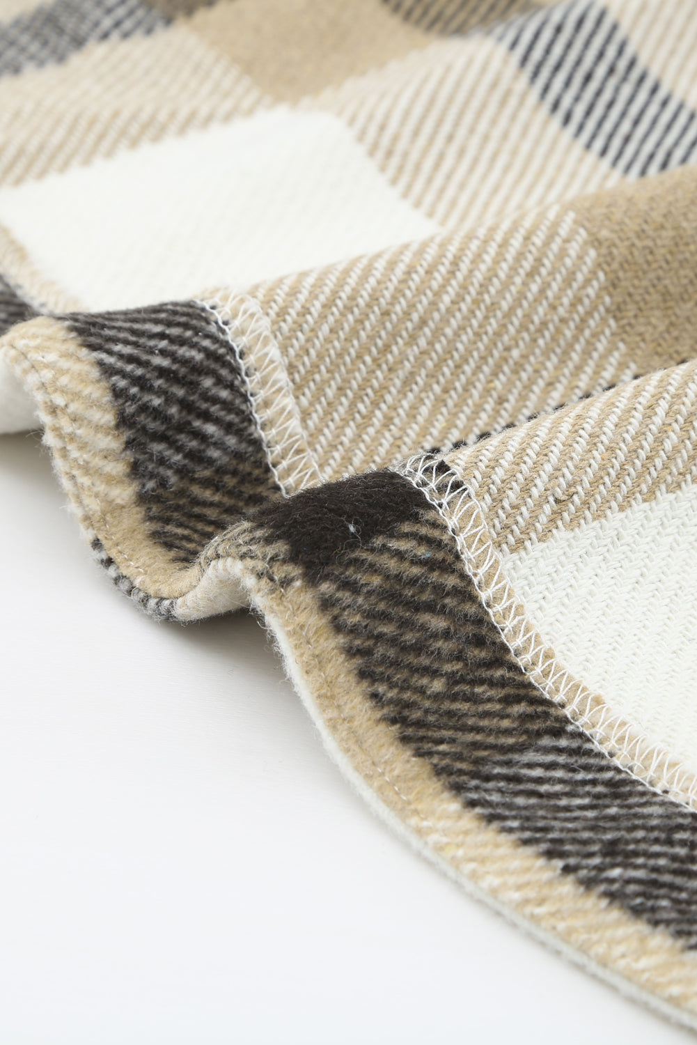 Veste à carreaux avec poche pour femme